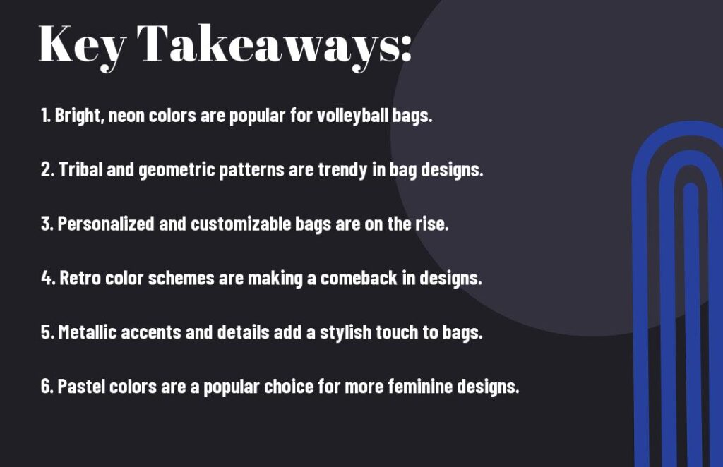Volleyball bag color and design trends