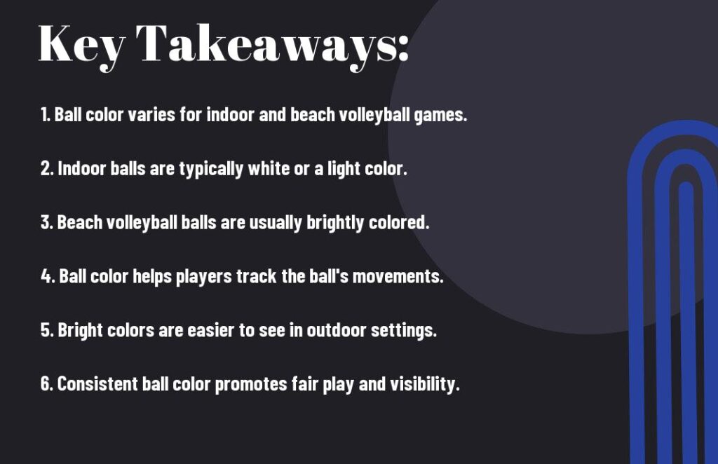 Volleyball ball color significance in games