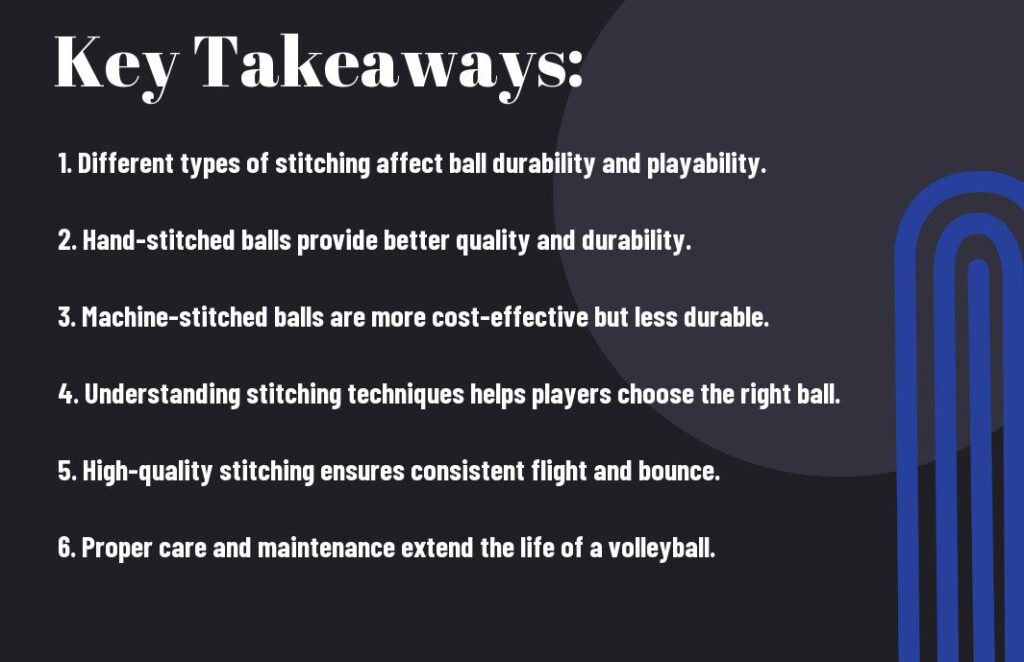 Volleyball ball stitching techniques explained