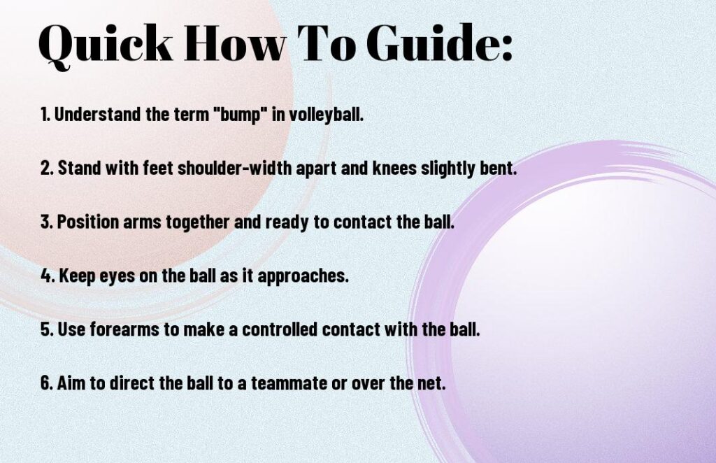 What is a bump in volleyball